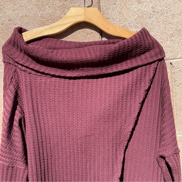 NWT Free People Juicy Long Sleeve Thermal Top Oversized Extra Small OB1581267 - Picture 4 of 9